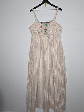 Matilda Jane "No Baggage" Pastel Stripe Maxi Dress Size XXL NWT